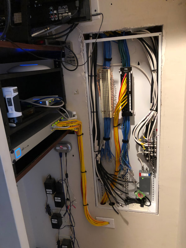 Communication wiring and modems and switches for customer